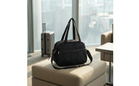 Quilted Travel Duffle Detachable Shoulder Strap Padded Travel Bag Quilted Gym Bag Lightweight Carry-on Duffle Side Pockets