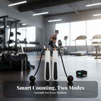 Smart Counting Bound Rope Knot-Unrestricted Digital Skipping Rope Portable Adjustable Length for Adults, Home Exercise