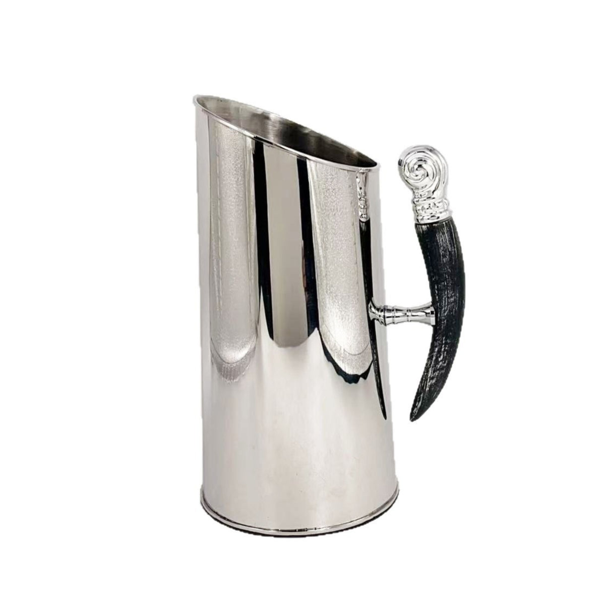 Stainless Steel Ice Container Sculptural Vessel Tapered for Dining Room, Hosts