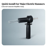 Surface Scaling Hammer Drill Needle Scaler Heavy-Duty Electric Needle Scaler Wear-Resistant Power Tool Accessory Anti-Slip Grip for Cement Surfaces, Wall Coatings