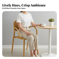 Stackable Design Molded Plastic Chair Integrated Armrests Molded Plastic Armchair Minimalist Design Household Furniture Easy to Clean for Interior Designers, Event Planners, Restaurant, Dining Room, Kitchen, Balcony