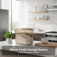 Rice Storage Container Food-Grade Material Rice Container Grain Dispenser with Measuring Measure Airtight Closure