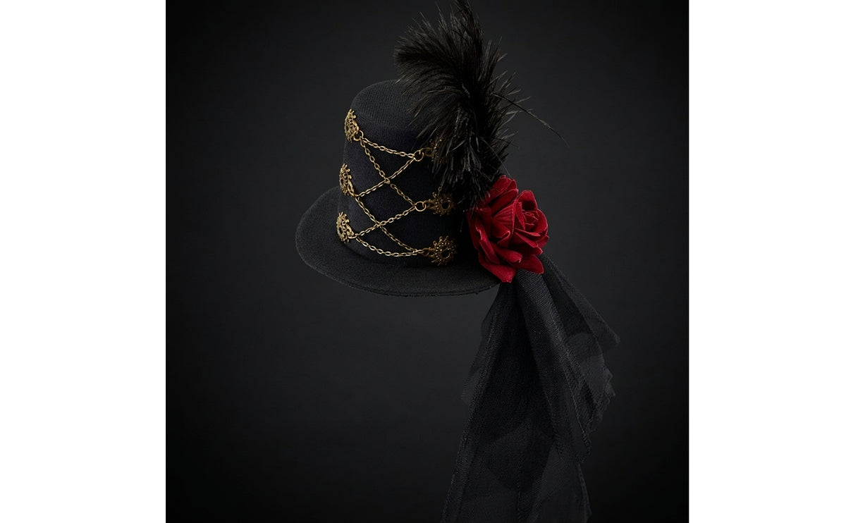 Diminutive Headpiece Hat with Clip Steampunk Fascinator Hat Decorative Fascinator for Women, Halloween