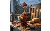 Pumpkin Duck Ornament Hand-Crafted Decorative Duck Figurine Resin Home Decoration