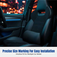 Thin Car Pillow, Viscoelastic Foam Spine Pad, Universal Suede Seat Cushion, Tailbone & Neck Ergonomic Headrest