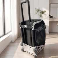 Rolling Makeup Case with Pull Handle Rolling Makeup Case Heavy-Duty for Studio