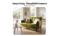 Nordic design 2-Seater Loveseat Modern Design Minimalist Upholstered Settee abrasion withstandant Living Room Seating Space Saving for Apartment Dwellers, Pet Owners, Homeowners, Small Spaces, Office, Lounge Area, Bedroom