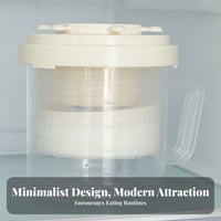 Greek Yogurt Maker Large Capacity Spring Press Yogurt Strainer Dust Resistant Lid Whey Separator for Enthusiasts, Home Cooks
