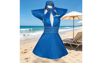 Aviation Attendant Cosplay Costume Full Set Aviation Attendant Costume Air Stewardess Outfit for Halloween