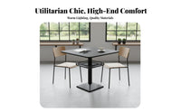 Urban aesthetic Booth Set Sintered Sta surface Urban aesthetic Dining Set Sturdy Construction Bar Table and Chairs for Homeowners, Bistro, Lounge