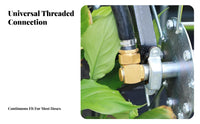 Hex-Shaped Body 3/4 GHT Hose Adapter Sealing Rings Brass Swivel Adapter PTFE Tape Threaded Hose Connector Gold Finish