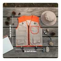 Dress Up Kids Explorer Costume Set Multi-Pocket Safari Adventure Vest and Hat Lightweight Child's Role Play Explorer Outfit Long-Lasting for Stage Performances
