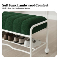 Multi-Functional Padded Shoe Rack Bench Creative Shape Curved Shoe Changing Stool Modern Design Entryway Seating Space-Saving for Boutique Owners, homeowners, Apartment Dwellers, Hallway, Retail shop, Mudroom, Living Room