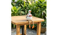 Nautical Seagull Figurine Coastal Seagull with Rope Legs Beach-Inspired Sea Bird Figurine Tabletop for Shelf, Desk, Patio, Garden