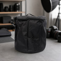 Portable Cylindrical Bag Zippered Bag with Top Handle Safeguarding Heavy-Duty for Travel