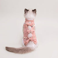 Cat Neutering Suit, Post Surgery Suit Cat Recovery Suit for Cats, Sleeveless Cat Medical Clothing with Backfastener for Post-Operative Pet Protection