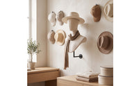 Wall-Mounted Mannequin Head Stand Mannequin with Wall Mount Stylish Hat Display Stand for Retail Store