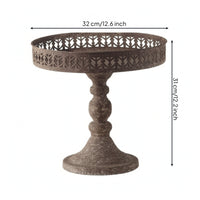 Iron Pedestal Planter Openwork Pot for Centerpieces