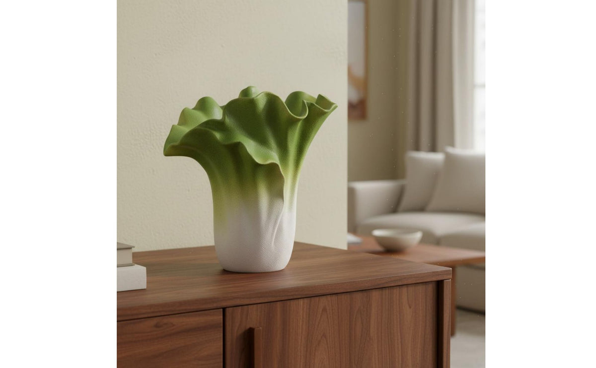 Ceramic Vase Artistic Imperfection Wavy Ceramic Vase Minimalist Home Decor Decoration