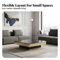 Square Marble-Patterned Table Post-Modern design living Room Furniture Light Luxury look for Apartment Dwellers, Homeowners, Home, Lounge Area, Study