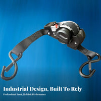 Heavy Duty Self-Retracting Cargo Strap High Strength Self-Retracting Cargo Straps Tangle Tangle-Resistant for Campers, Movers, Trailers