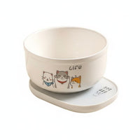 Easy to Clean Ceramic Cat Water Bowl Auto Shut-Deactivate Heated Pet Bowl Detachable Design Constant Temperature Pet Feeder Silent Operation for Winter