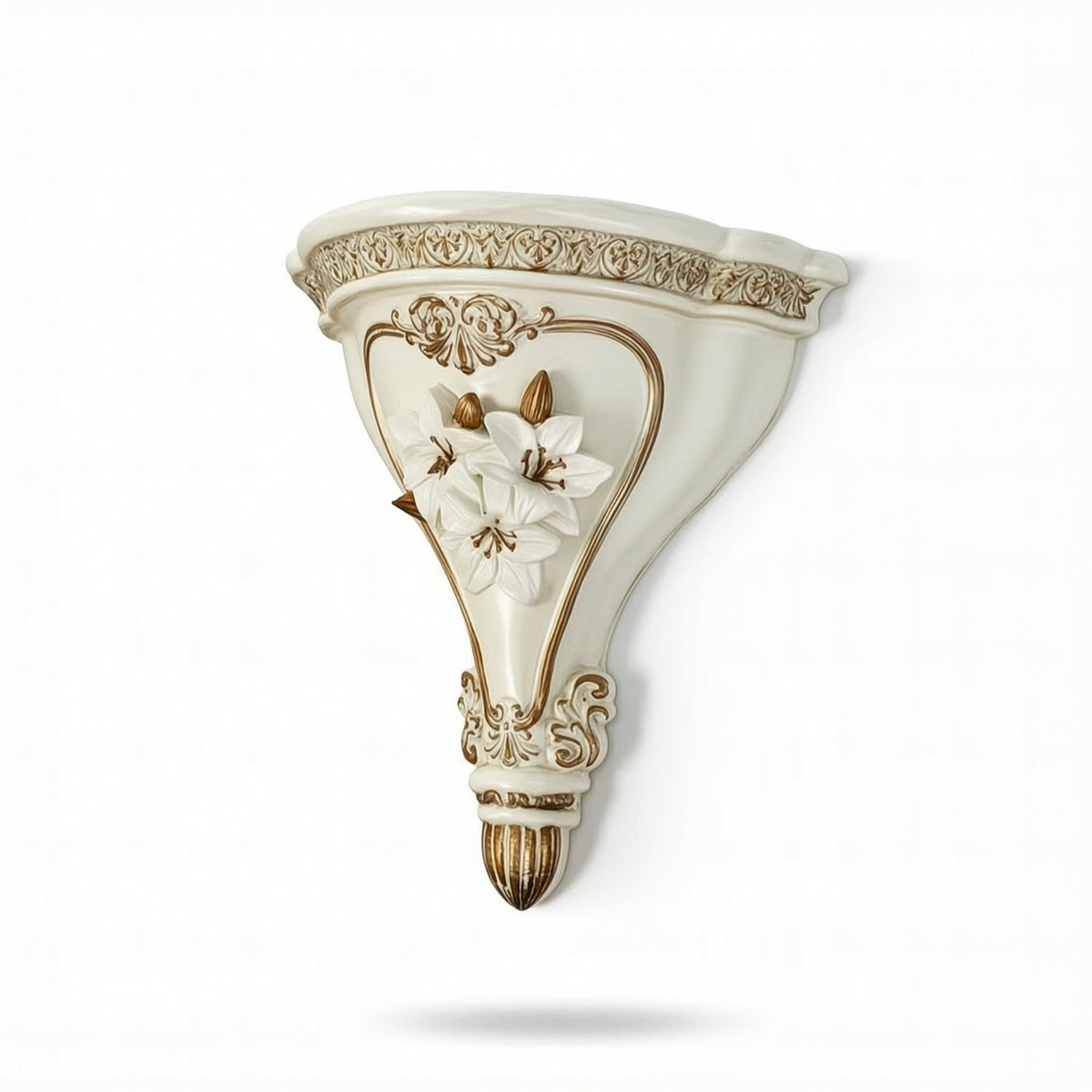 Antique-Style Wall-Mounted Flower Vase Indoor Decorative Wall Vase Elegant Sophisticated for Hallway