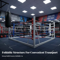 Foldable Boxing Stage Easy Storage Portable Boxing Stage Professional-Grade Storable Training Stage for Fighting Artists, Gym Owners