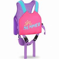 Crotch Strap Swim Flotation Vest Buckle Closures for Swimming, Water Play