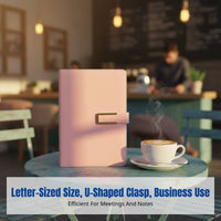A6 Notebook with U-Shaped Buckle, Business Office Journal, Simple Design, Customizable Logo, Meeting Document Book