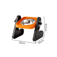 Adjustable Height Elevated Pet Feeder with Stainless Steel Bowl Tilted Elevated Pet Feeder Station Ergonomic Raised Cat Bowl Sturdy for Cats, Small Dogs, Young Dogs, Indoor, Kitchen