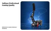 Foam Grip USB Gaming Handbrake Table Clamp Spring-Loaded Handbrake Mechanical Computer Accessory Wired for Sim Racers, PC Gamers, Driving Simulator