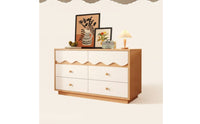 Cabinet with Six Drawers Wooden Storage Cabinet with Drawers Floor-Standing Drawer Chest for Living Room, Entryway