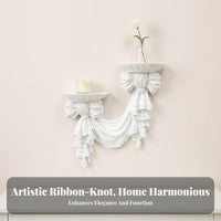 Bowknot Wall Shelf Lightweight Ornate Floating Shelf Handmade Craft for Entryway