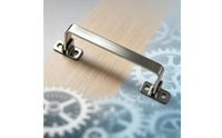 Silver Finish Folding Square Pull Handle Includes Screws Foldable Pull Handle Corrosion-Resistant Home Hardware Easy to Install