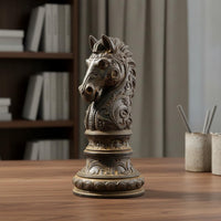 Horse Head Figurine Feng Shui Chinese Horse Sculpture Wealth Luck for Office, Study Room
