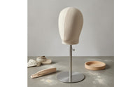 Cloth-Covered Mannequin Head Stand Detachable Pinning-Friendly Mannequin Head Cloth-Like Display Model