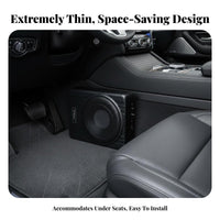 slimline Design 10unit Under-Seat Active Subwoofer Built-in amplifierlifier Powered Under-Seat Subwoofer Slim outline Bass Smaximumer long-lasting Construction for DIYers, pickup, SUV