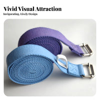 Deepens Stretches Stretching Strap Skin-Friendly Non-Elastic Cotton Strap Long-Lasting for Beginners, Athletes, Home, Pilates, Workout