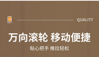 落地置物架床头柜创意小推车家用杂物收纳神器带抽屉多层储物架 奶油白三层