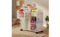 Metal Mesh Cart Tall Mesh Storage Trolley Rust-Resistant