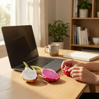 Two-Layer Dragon Fruit Press Toy Dot Dragon Fruit Squishy Handheld Silicone Press Toy Compact