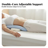 Breathable Waist Support Sleeping Cushion Formaldehyde-Safe Latex Pillow Adjustable Height for Side Sleepers, Seniors, Bed, Home, Car