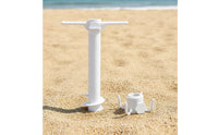 Universal Fit Beach Umbrella Sand Anchor Spiral Umbrella Anchor with Hooks Adjustable Windproof for Camping, Garden, Patio