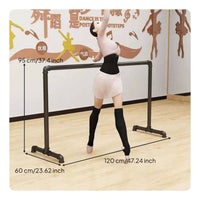 Versatile Use Ballet Barre Easy Assembly Freestanding Ballet Barre Heavy Duty Portable Dance Bar Non-Slip Design for Children, Adults, Dancers, Home, Gym