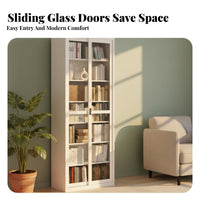 fastening Steel storage cabinet fastenable Design fastening Metal and Glass Hutch Sliding Doors Storage Cabinet for Parents, Living Room, business areas, Garage