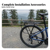 Triangular Support Frame Rear Cycle Rack Curved Side Rails Rear Bike Rack Angled Mounting Arms Cycle Luggage Carrier Streamlined
