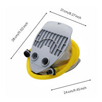 Foot Air Pump Inflate and Deflate Function Bellows Foot Pump Anti-Slip Pedal Portable Inflator Deflator for Kayakers, Boating, Camping, Beach Trips