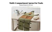 Stain-Resistant Split-Leg Gardening Apron Long-Lasting Leg Protection Apron Reinforced Pockets Quick Release Buckle for Gardeners, Landscapers, Farmers, Harvesting, Outdoor