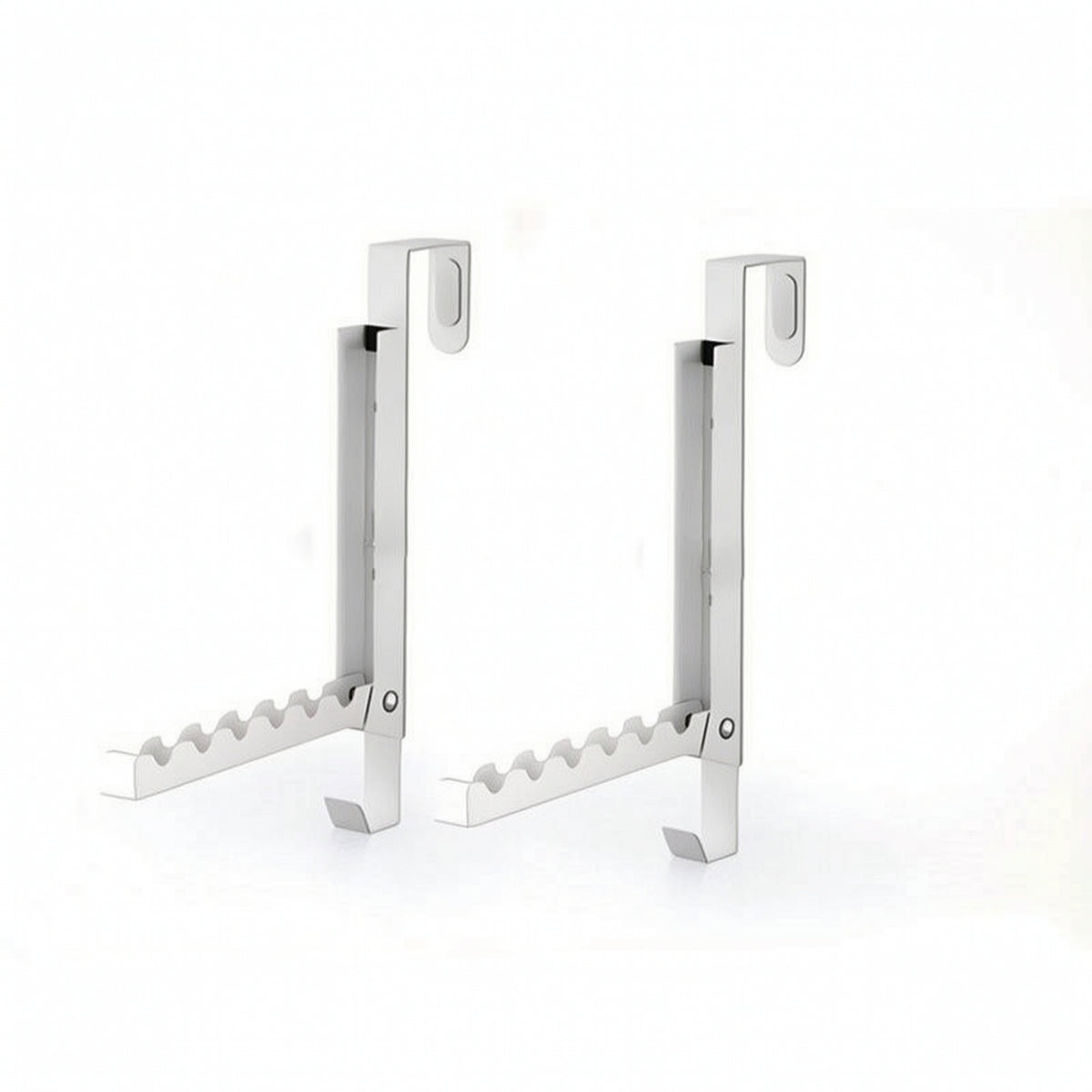 2 Pieces Foldable over-the-Door Hooks Space-Saving over the Door Hanger Slim Versatile for Bathroom, Entryway